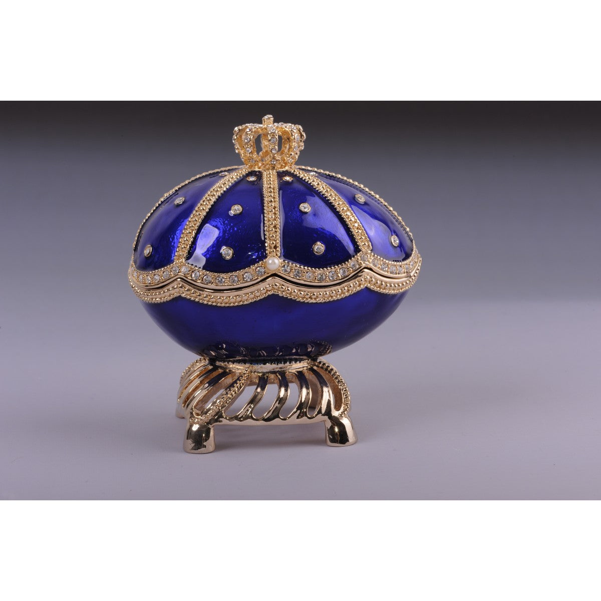 Faberge style Trinket Box by Keren Kopal Swarovski Crystal