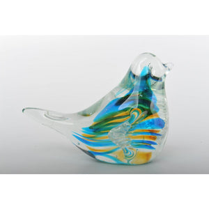 Glass Decoration of Colorful Bird