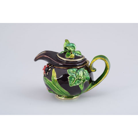 Teapot with a Ladybug and a Dragonfly by Keren Kopal