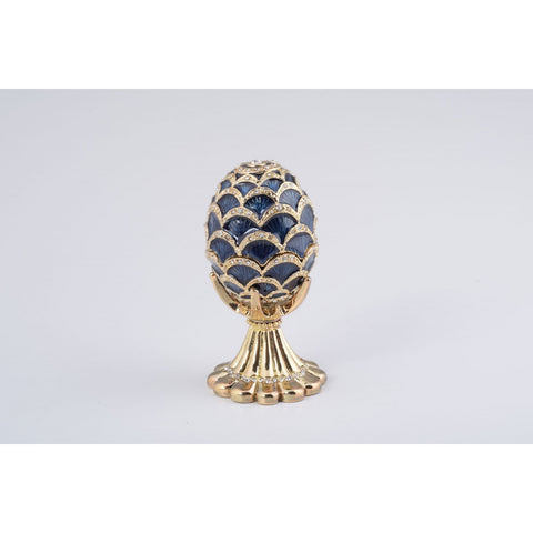 Golden Faberge Style Egg Trinket Box by Keren Kopal