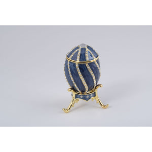 Grey Faberge Style Egg Trinket Box by Keren Kopal