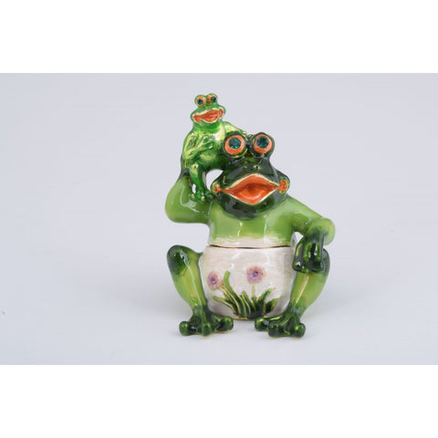 Mama and Baby Frog Trinket Box by Keren Kopal