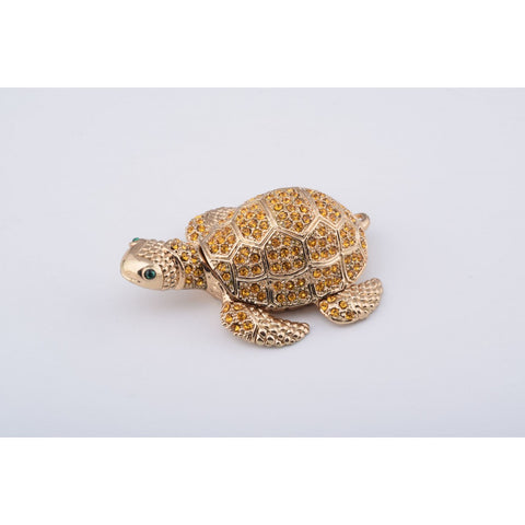 Golden Turtle Trinket Box by Keren Kopal