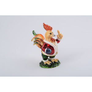 Chinese Zodiac Chicken Trinket Box by Keren Kopal