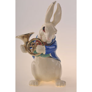 Rabbit playing the horn by Keren Kopal