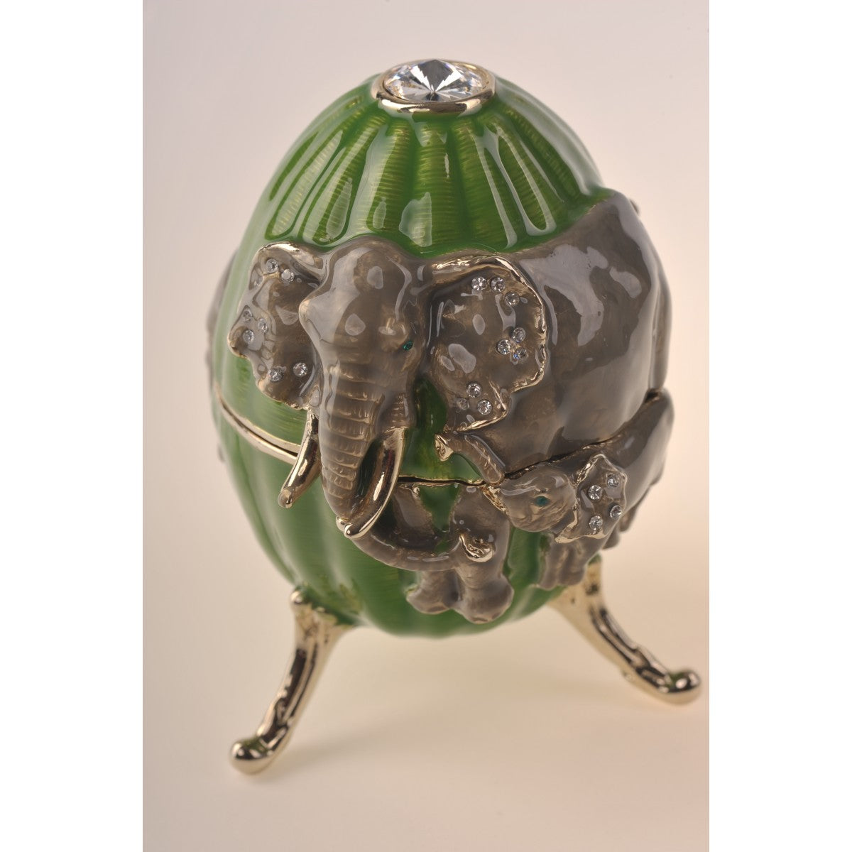 Faberge egg with turtles & pedant turtle inside