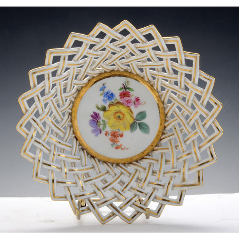 Meissen porcelain reticulated bowl