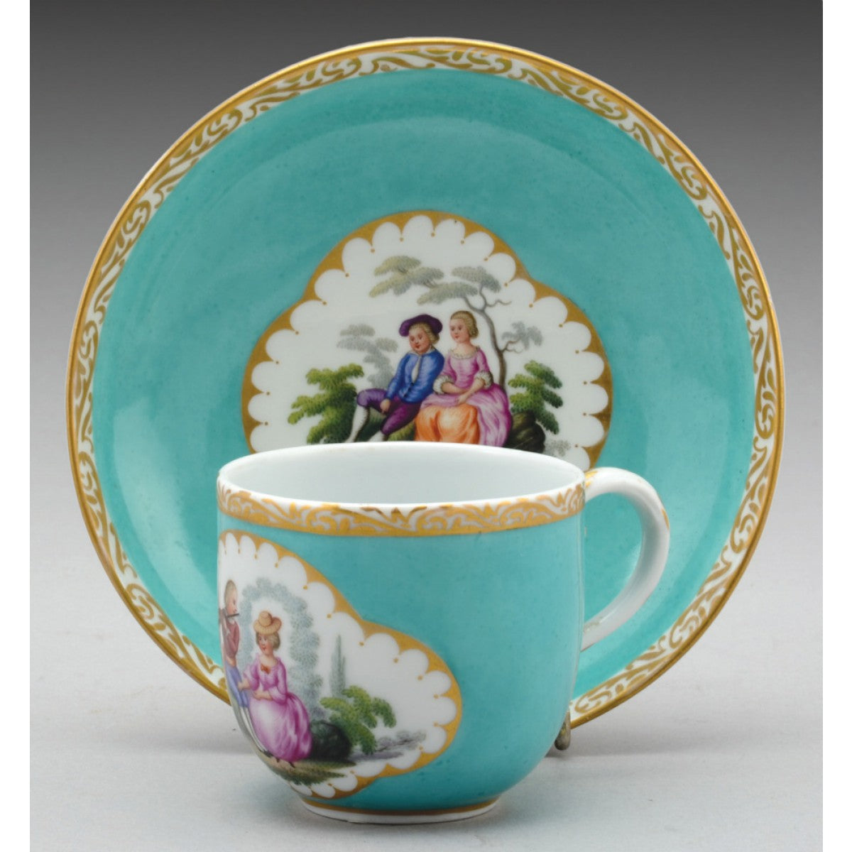 Meissen porcelain cup and saucer