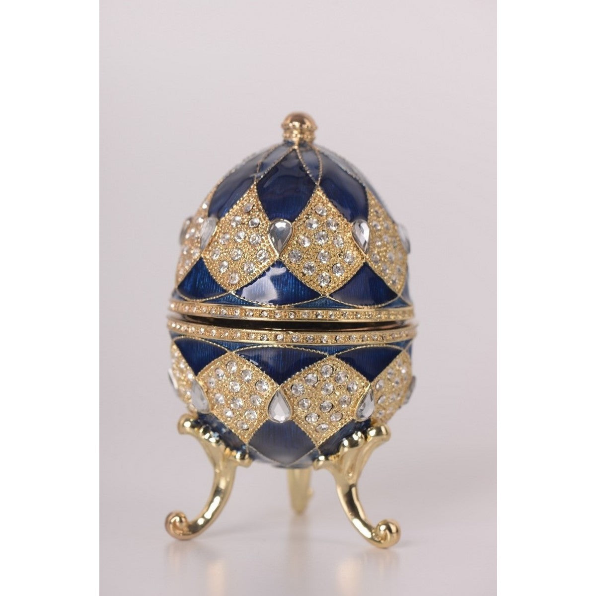 Blue Faberge Egg with Egg Pendant  by Keren Kopal