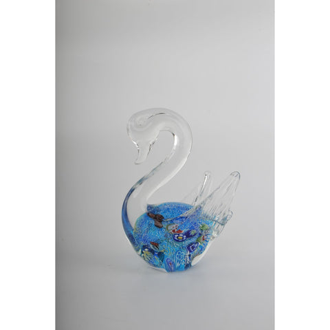 Glass Decoration of Blue Swan