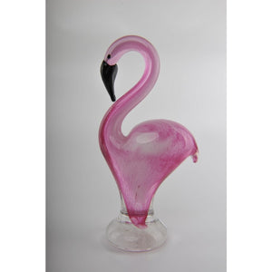 Glass Decoration of Pink Flamingo