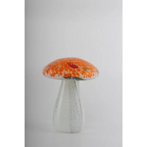Glass Decoration of Orange Mushroom