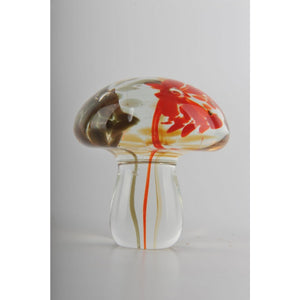 Glass Decoration of Clear Mushroom 