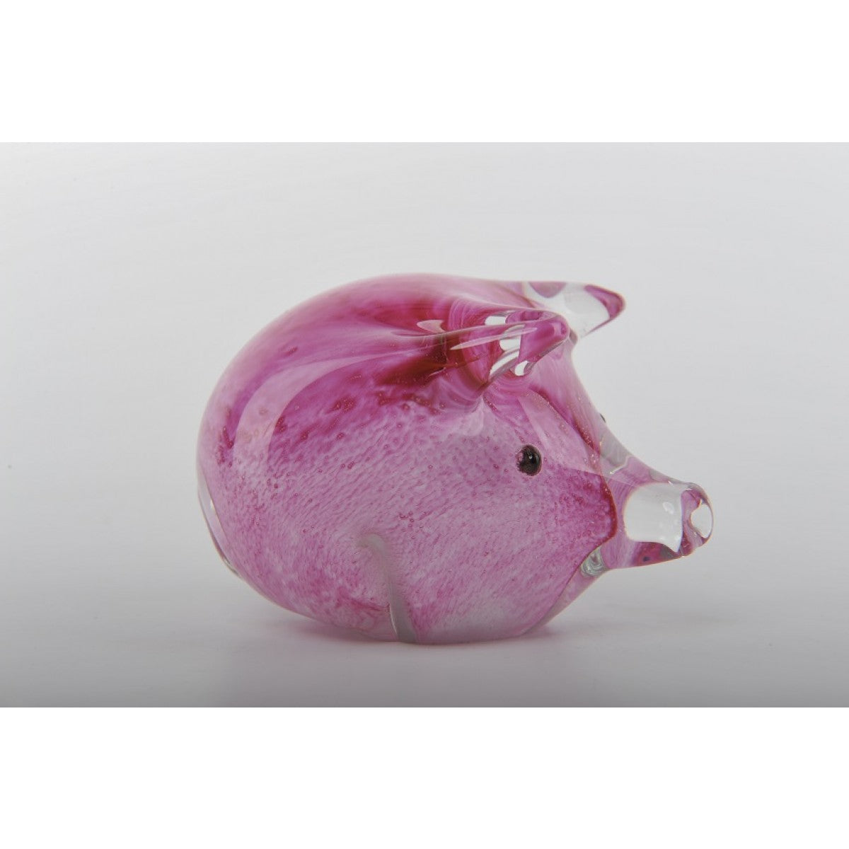 Glass Decoration of Pink Pig