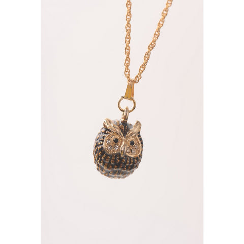 Owl Charm Pendant Necklace 