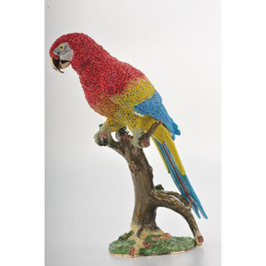 Colorful Parrot Faberge Styled Trinket Box by Keren Kopal 