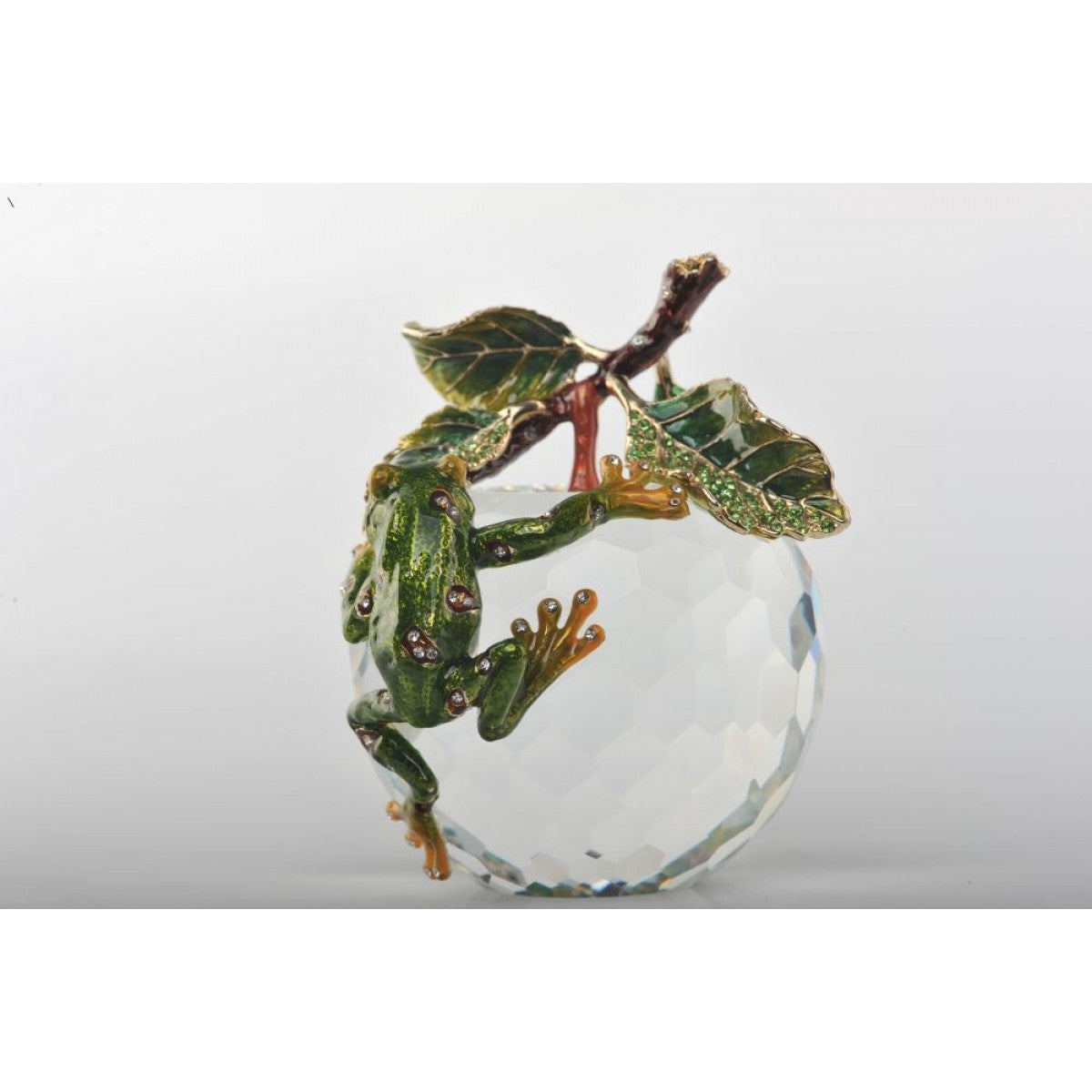 Crystal Apple with a Green Frog by Keren Kopal