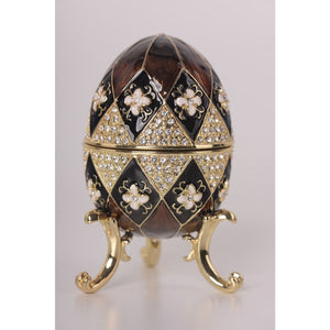 Brown Faberge Egg Music Box By Keren Kopal