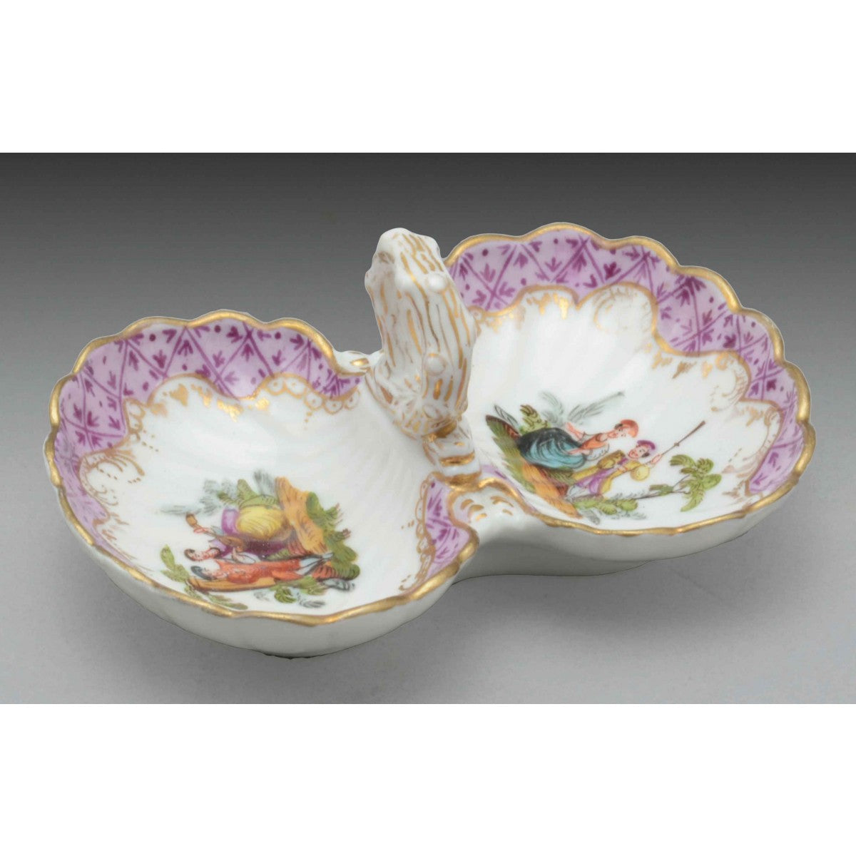 A Meissen Porcelain Double Salt