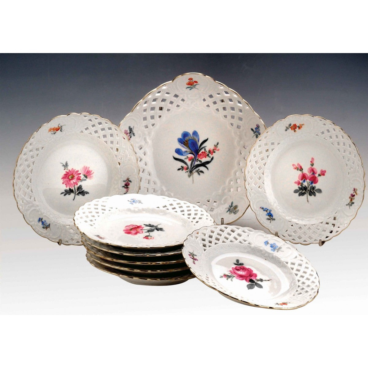 A Meissen Porcelain Dessert Set