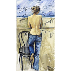 Shirtless Woman by the Sea by Boris Vinokurov
