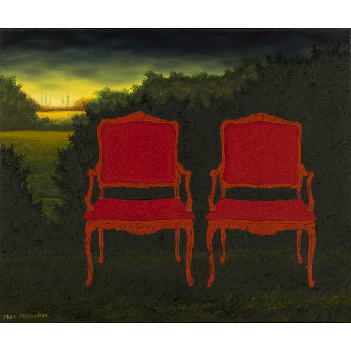 Two Red Chairs by Meir Pichhadze