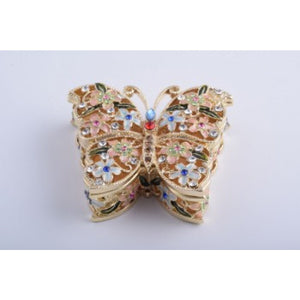 Butterfly with Flowers Style Trinket Box