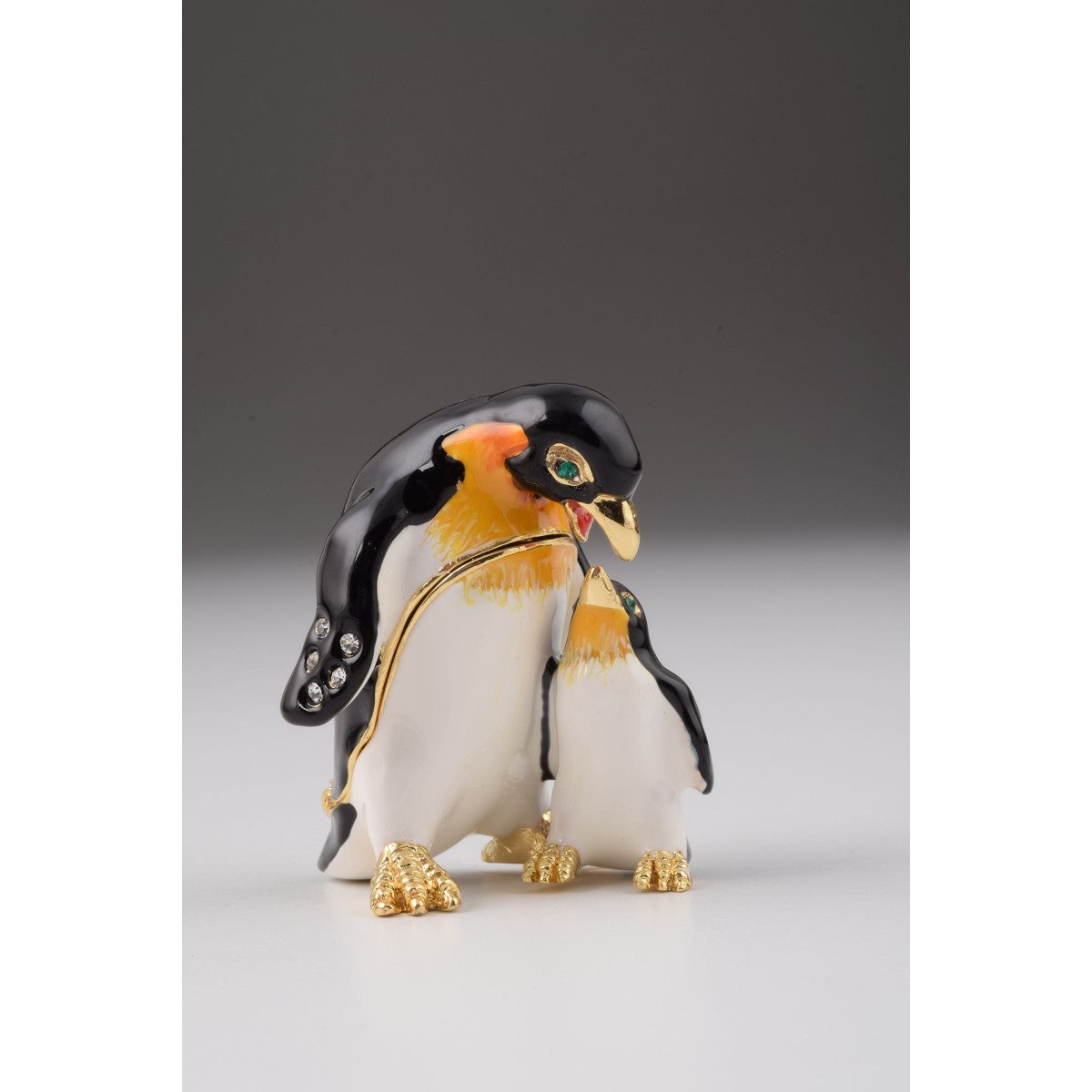 Penguin Faberge Styled Trinket Box by Keren Kopal