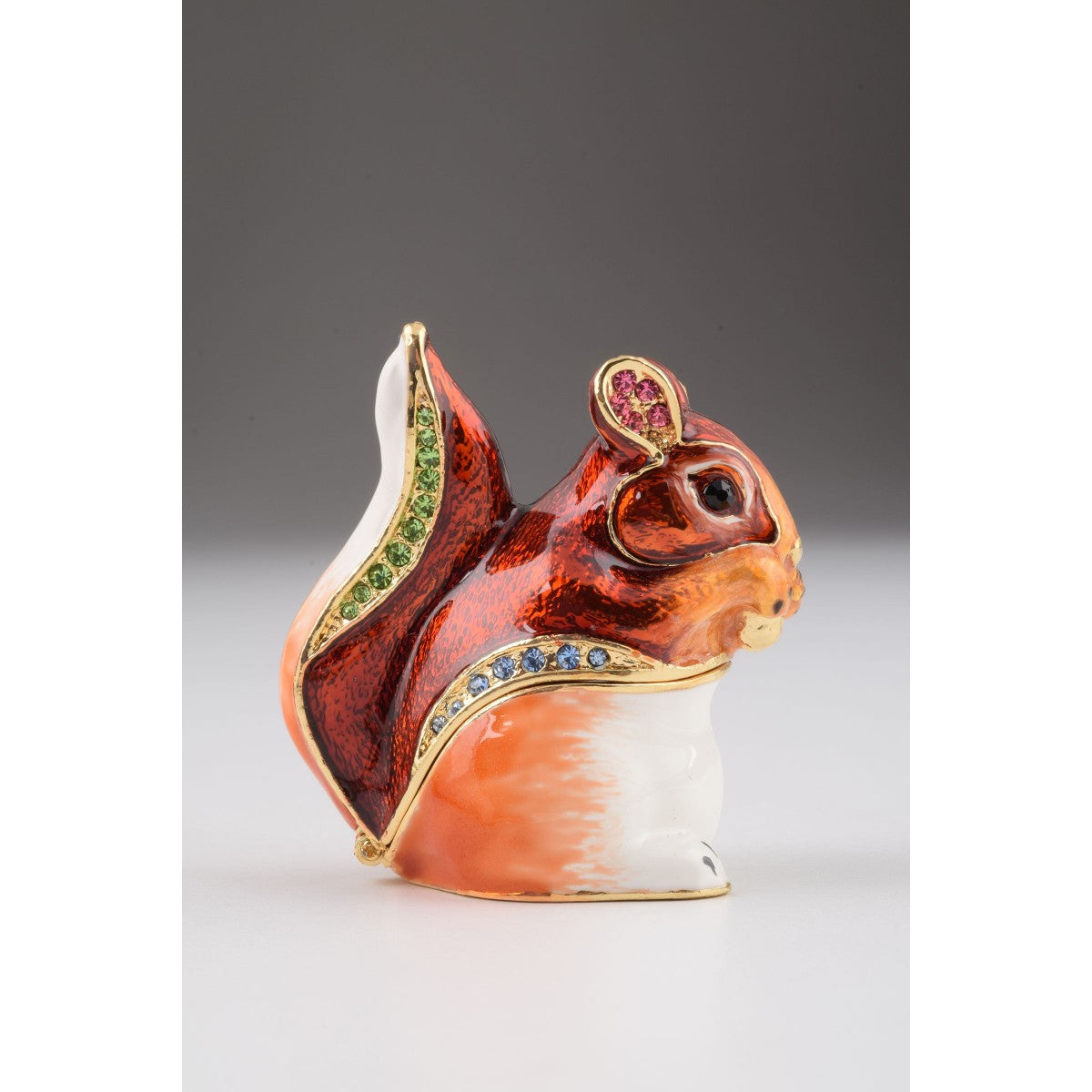 Squirrel Faberge Styled Trinket Box by Keren Kopal