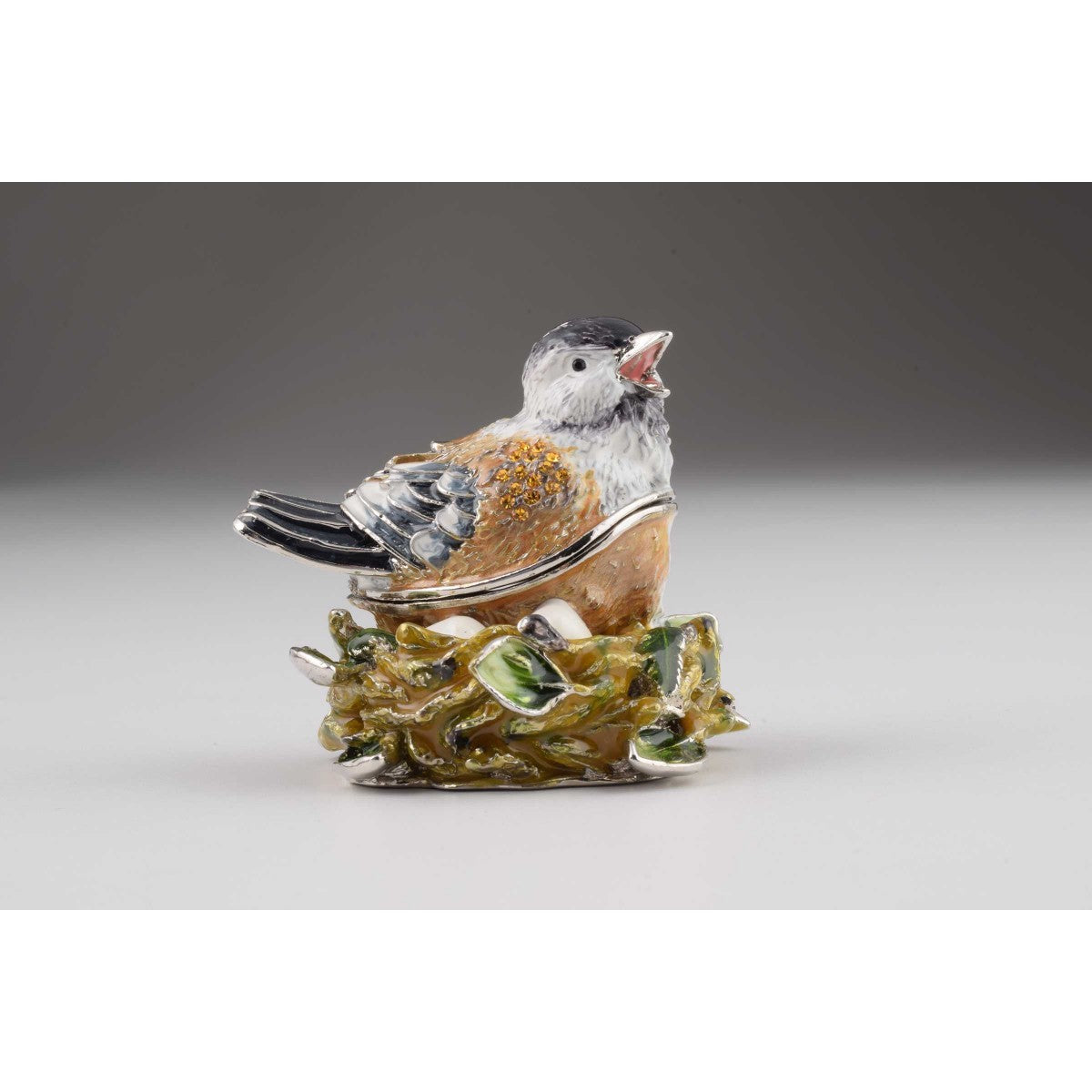 Bird Faberge Styled Trinket Box by Keren Kopal