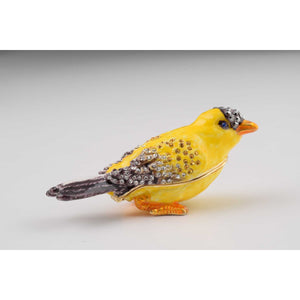 Yellow Bird Faberge Styled Trinket Box by Keren Kopal