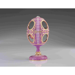 Pink Faberge Egg with Pink Rose Inside