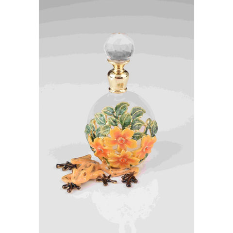 White Faberge Egg with Frog