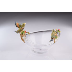 Two Birds on Glass Plate